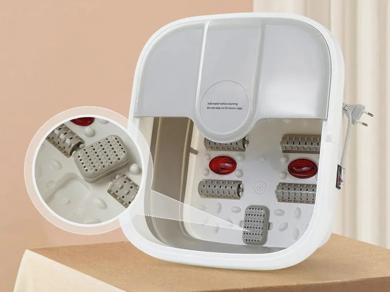 Сгъваема вана за крака с подгряване и масажни ролки, 500 W