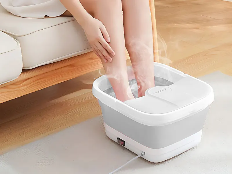 Сгъваема вана за крака с подгряване и масажни ролки, 500 W