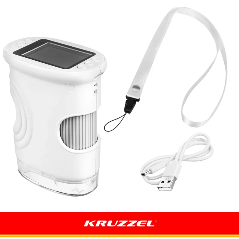 Образователен джобен микроскоп, бял, Kruzzel