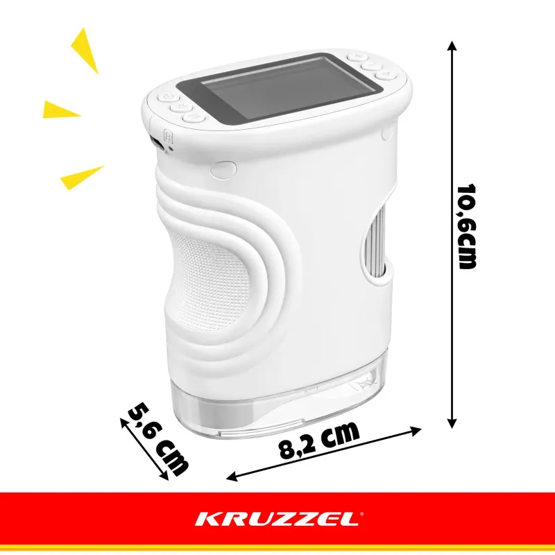 Образователен джобен микроскоп, бял, Kruzzel