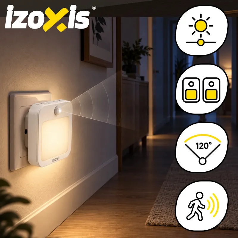 LED нощна лампа с датчик за движение – 2 бр. Izoxis