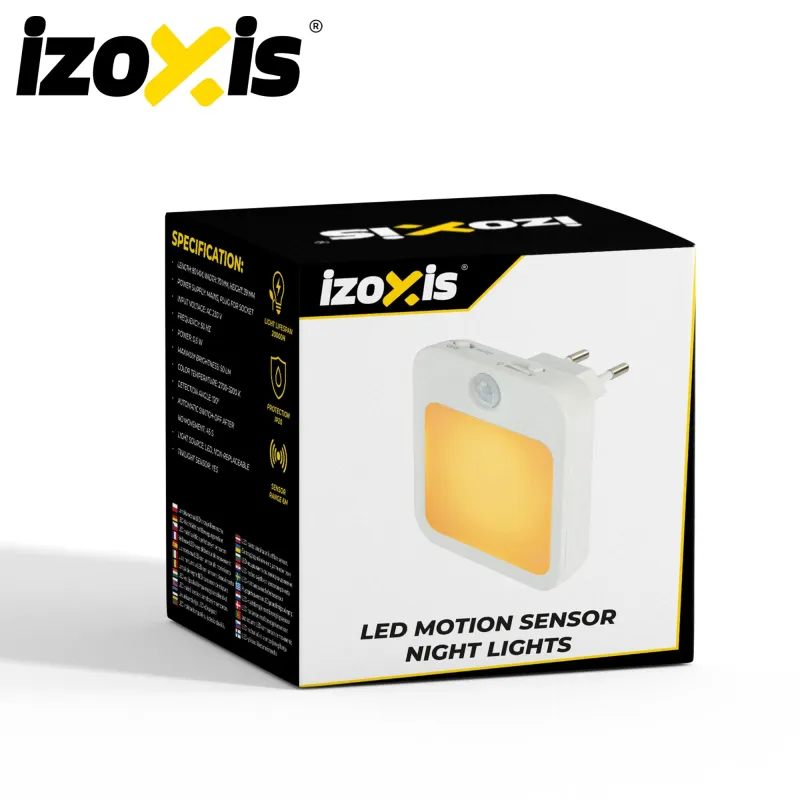 LED нощна лампа с датчик за движение – 2 бр. Izoxis