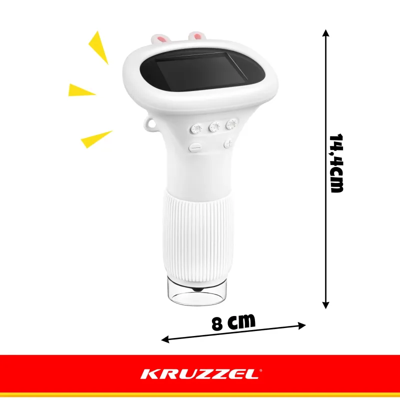 Учебен микроскоп 1000x, бял, Kruzzel