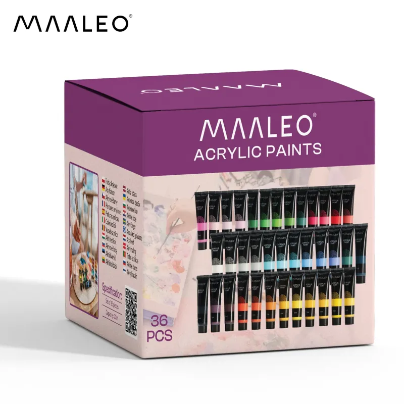 Акрилни бои 20 мл – 36 бр. Maaleo