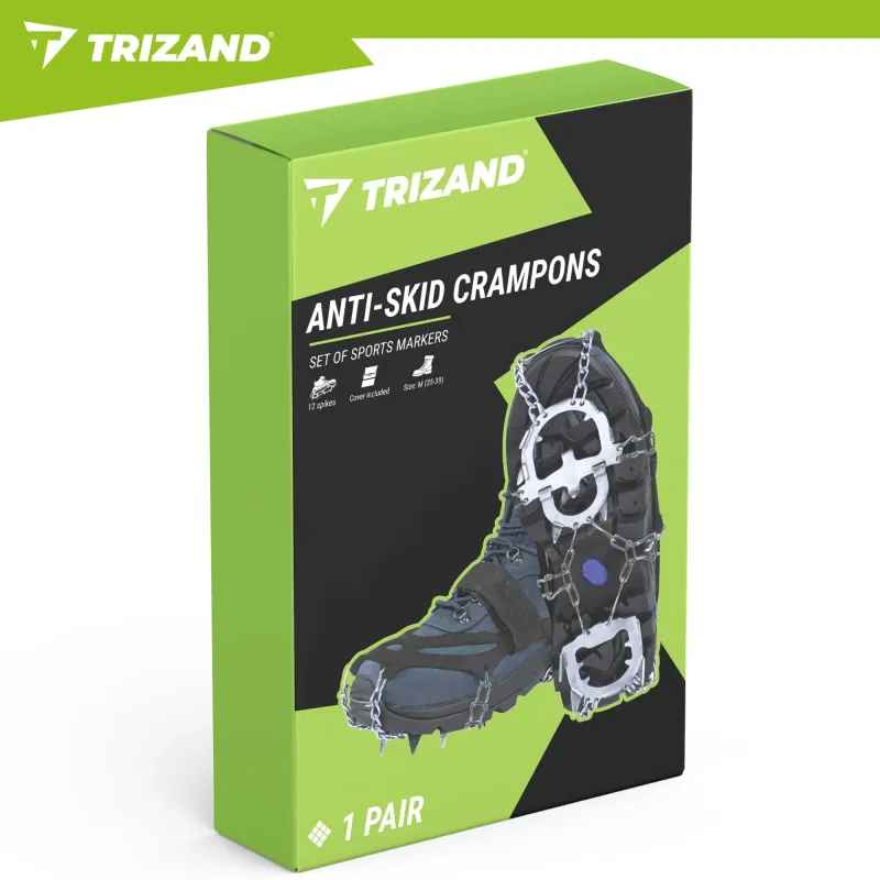 Накрайници за обувки/антиплъзгащи шипове, размер M, Trizand