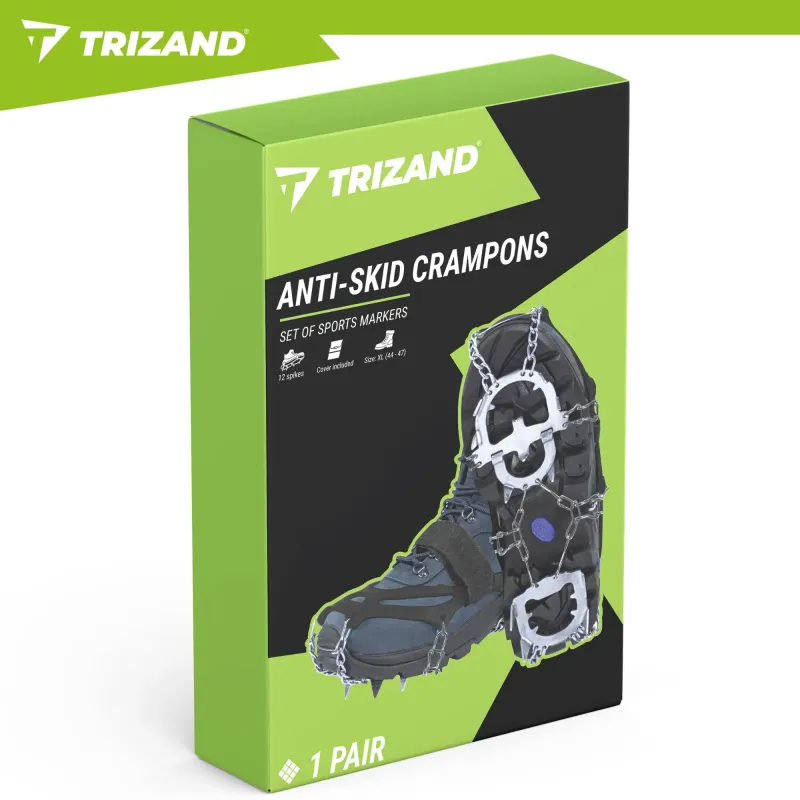 Накрайници за обувки/противоплъзгащи шипове, размер XL, Trizand