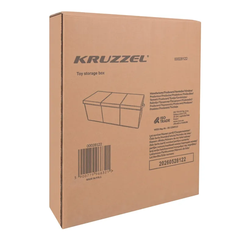 Кутия за играчки – черна Kruzzel