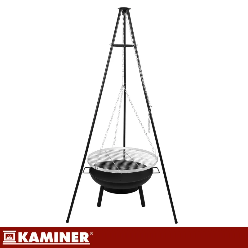 Градински грил на три крака 167x58 см Kaminer
