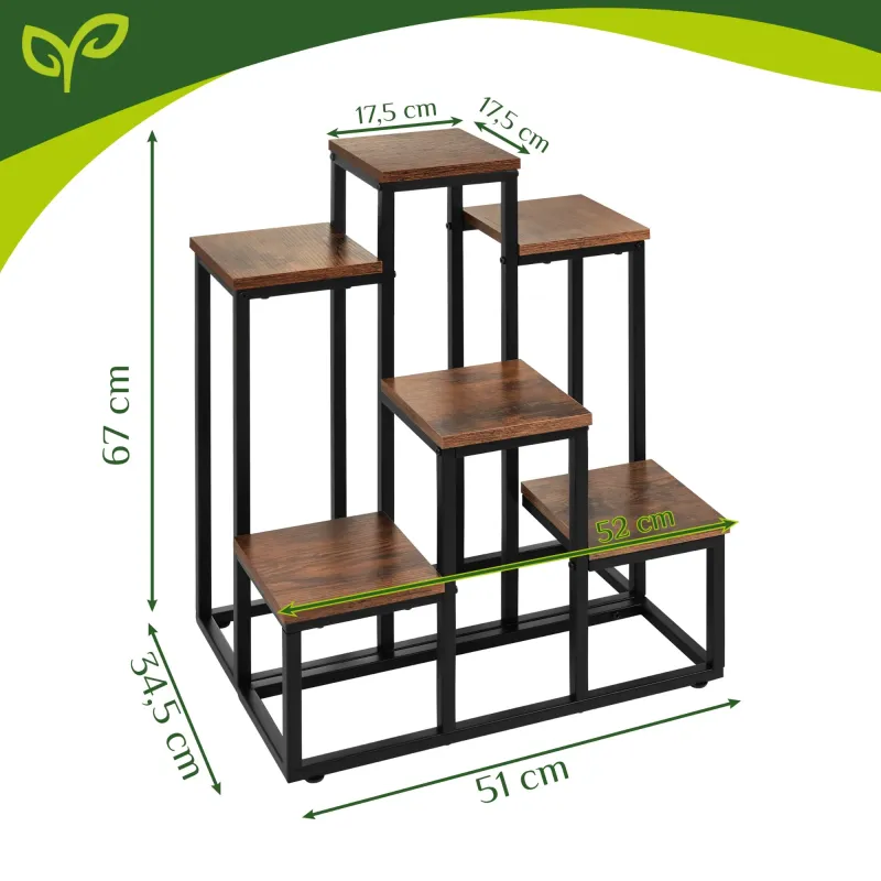 Стояща етажерка за цветя 67 см – 6 рафта Gardlov