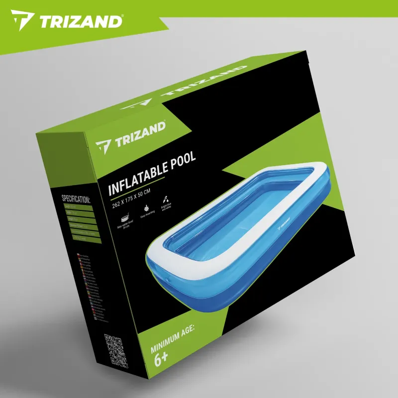 Надуваем басейн 262x175x50 см Trizand