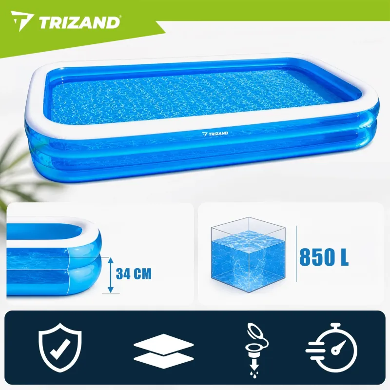 Надуваем басейн 305x183x50 см Trizand