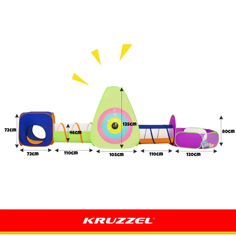 Детска палатка с тунели 5 в 1 Kruzzel