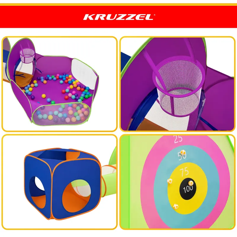 Детска палатка с тунели 5 в 1 Kruzzel