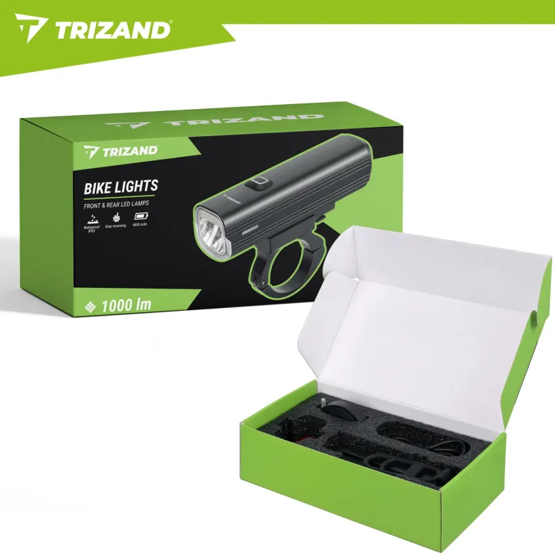 Trizand LED светлина за цикъл 1000lm + задна светлина