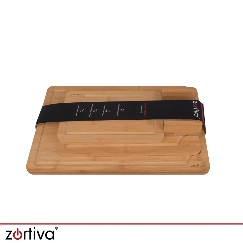 Бамбукова дъска за рязане - 3 бр. Zortiva