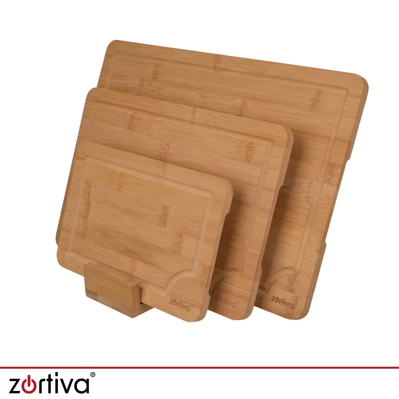 Бамбукова дъска за рязане - 3 бр. Zortiva
