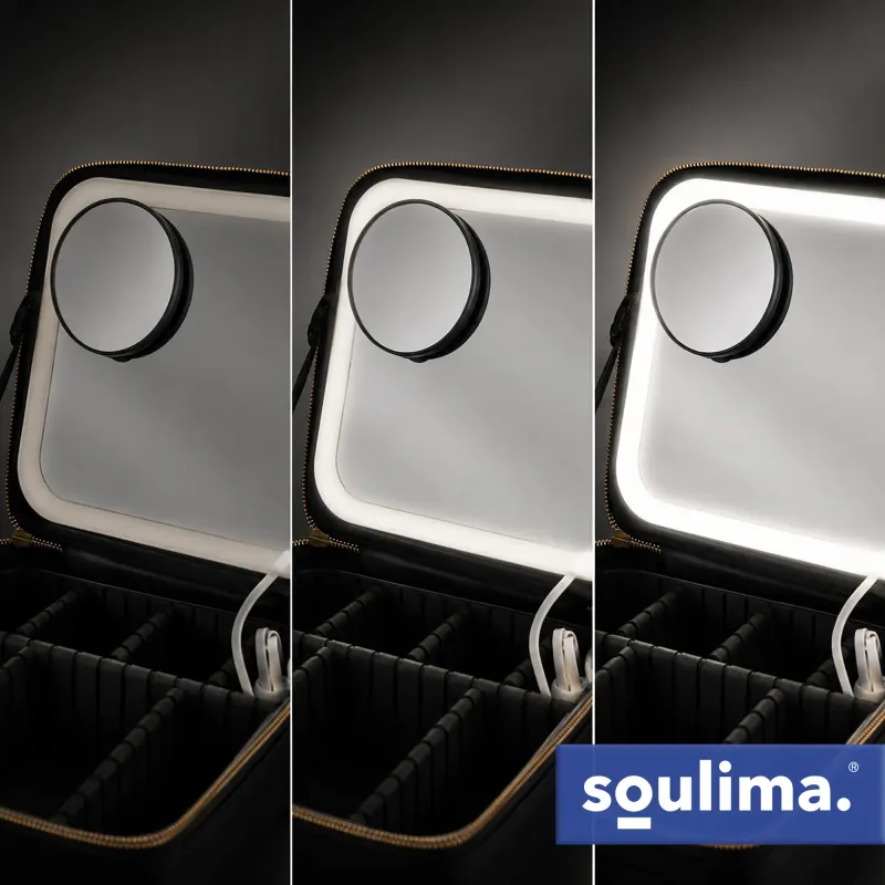 Козметичен куфар с LED огледало Soulima 27236