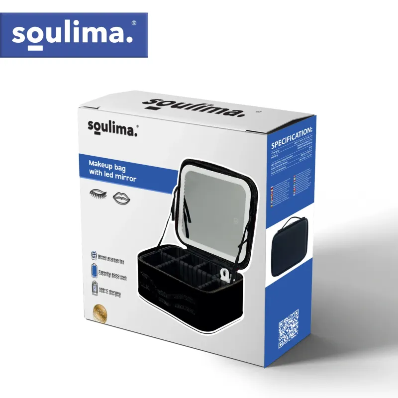 Козметичен куфар с LED огледало Soulima 27236
