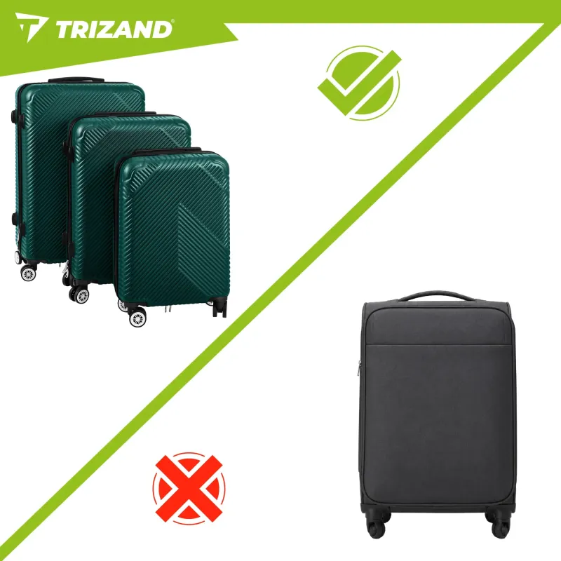 Комплект куфари 3в1- зелен Trizand 27672