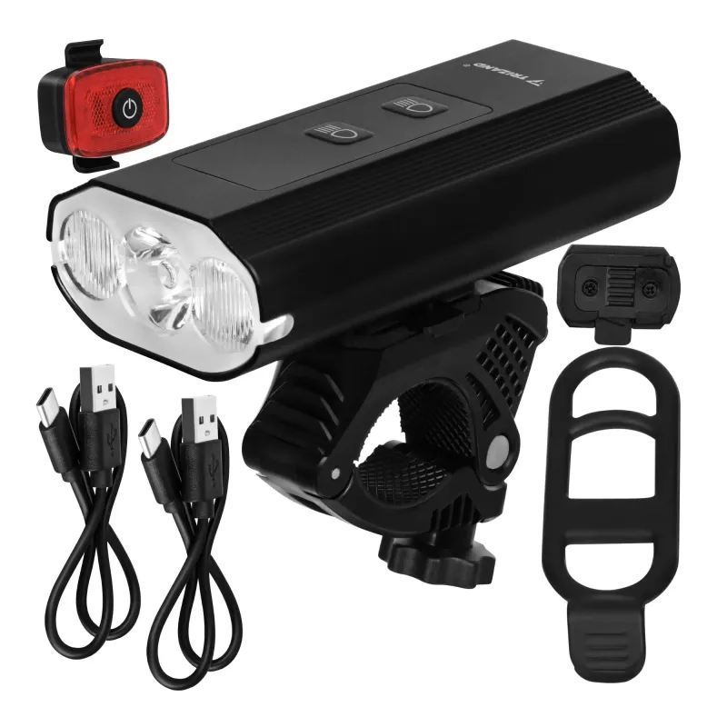 LED светлина за цикъл 1300lm + Trizand задна светлина