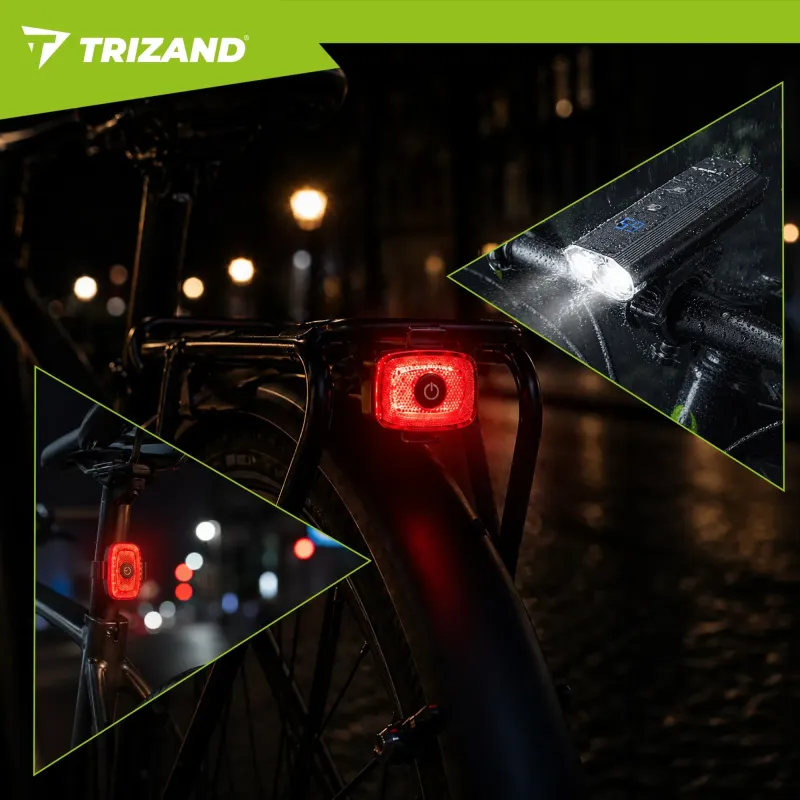LED светлина за цикъл 1300lm + Trizand задна светлина