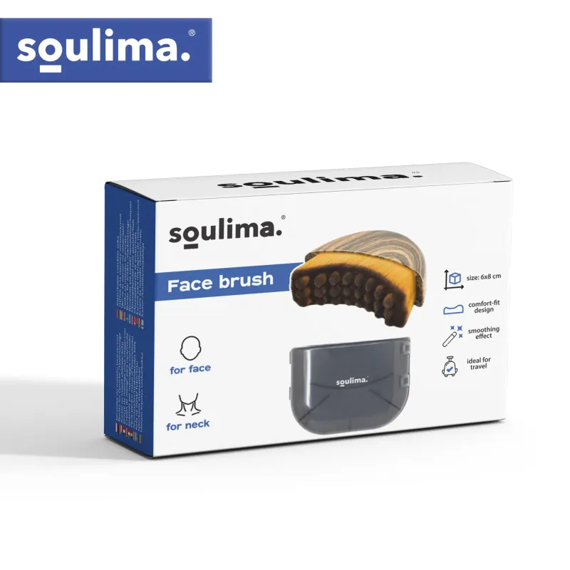 Суха масажна четка за лице/врат Soulima
