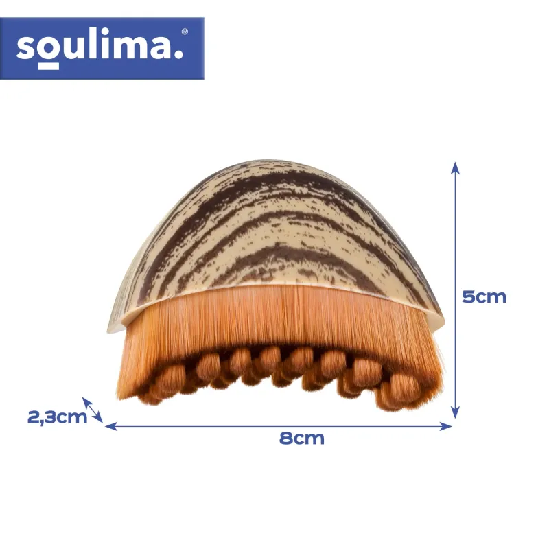 Суха масажна четка за лице/врат Soulima