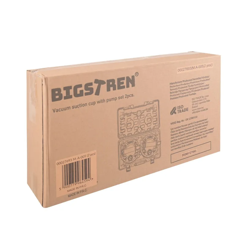 Вакуумна вендуза с помпа комплект от 2бр Bigstren