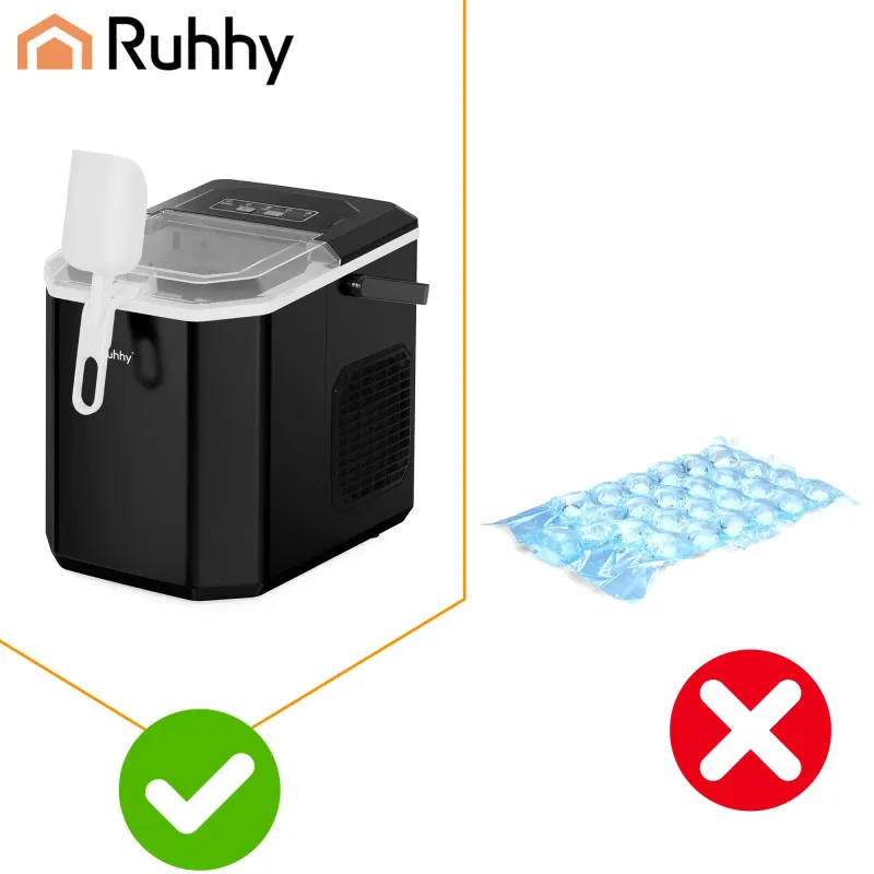 Тава за кубчета лед 1,2 л черна Ruhhy