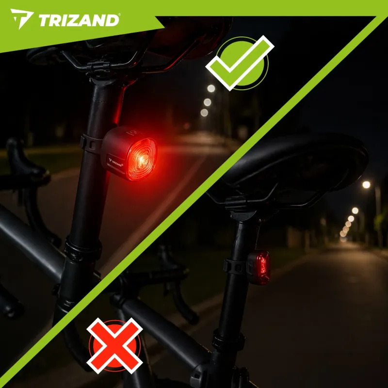Червена велосипедна лампа Trizand