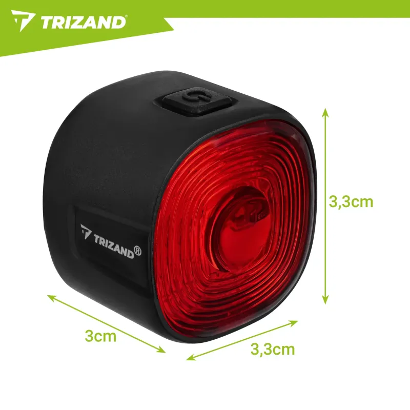Червена велосипедна лампа Trizand