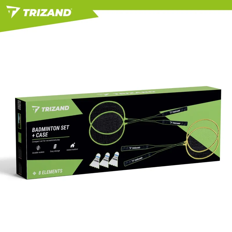 Комплект за бадминтон в калъф - 8 ел. Trizand