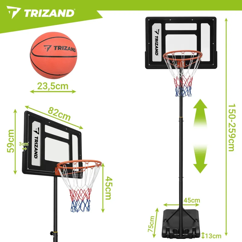 Баскетболен кош 259 см Trizand
