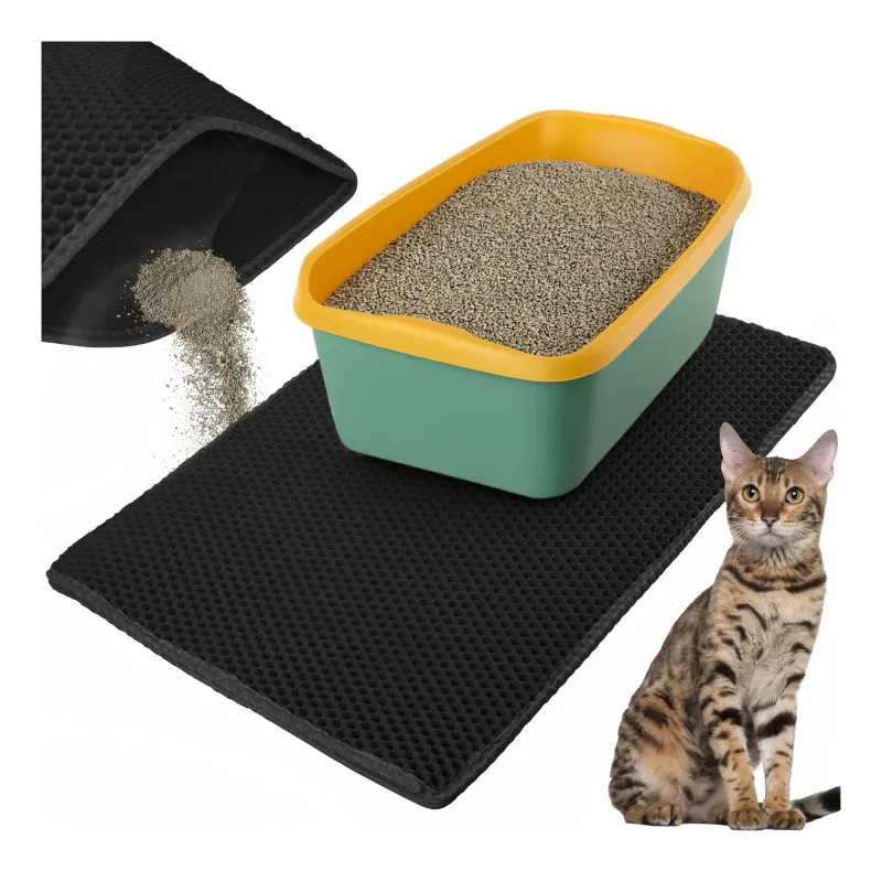 Подложка за котешка тоалетна 75x55 см – черна Purlov