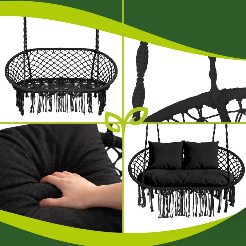 Люлка за щъркелово гнездо двойна черна Gardlov