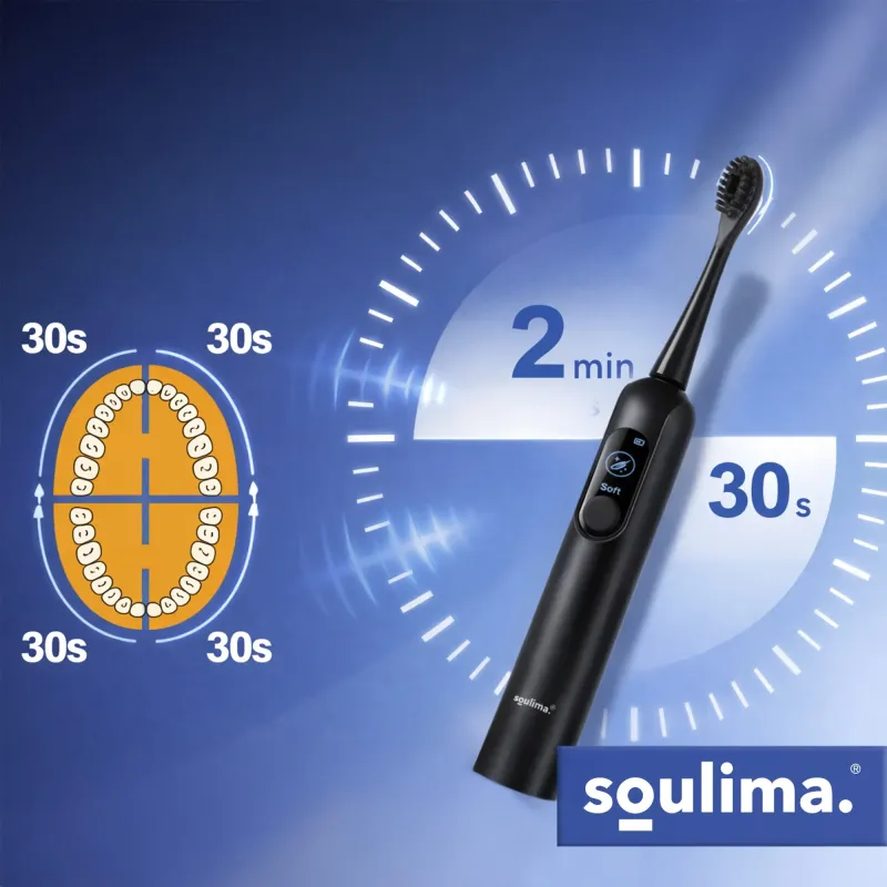 Звукова четка за зъби Soulima 26851, черна