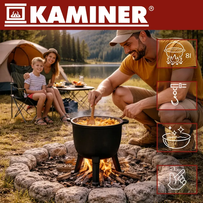 Емайлиран чугунен котел 8 л Kaminer
