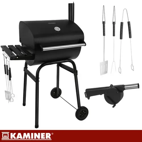 Градински грил с капак 82x51x117 см Kaminer