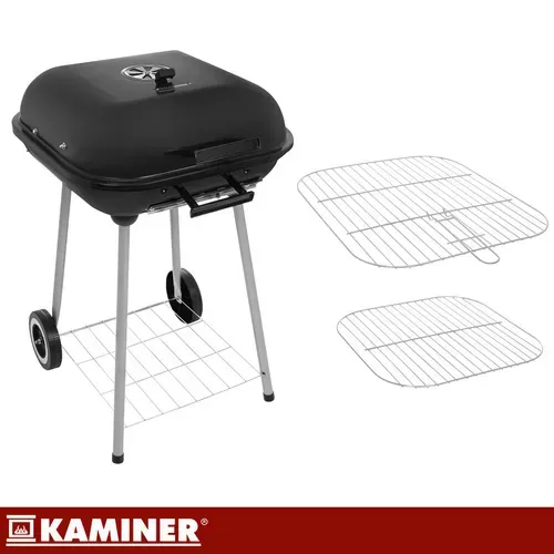Градински грил с капак 53x77x46 см Kaminer