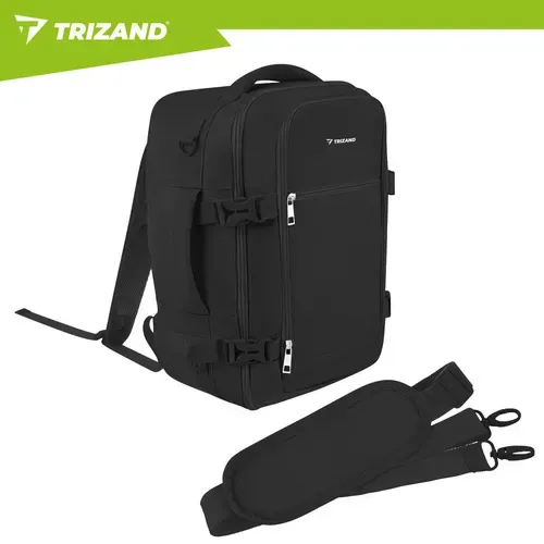 Туристическа раница 40x25x20 см, черна, Trizand