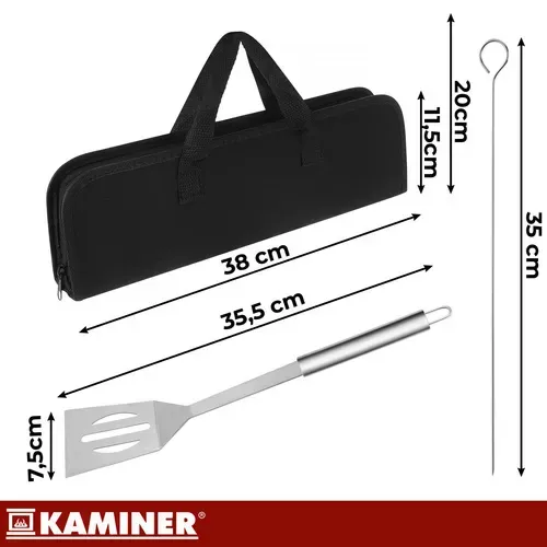 Комплект прибори за барбекю - 9 бр. Kaminer 27184