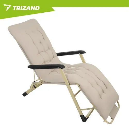 Сгъваем градински шезлонг 60x177x30 см Trizand