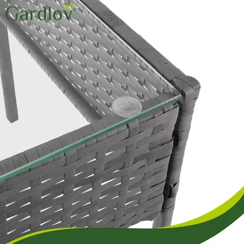 Градински мебели от ратан в цвят антрацит Gardlov 26907
