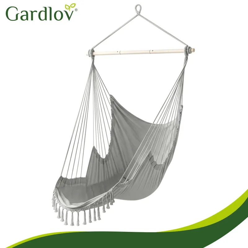 Люлка – висящ фотьойл 210 см, сив, Gardlov