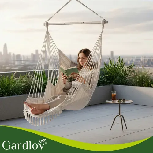 Люлка – висящо кресло 210 см, бежово, Gardlov