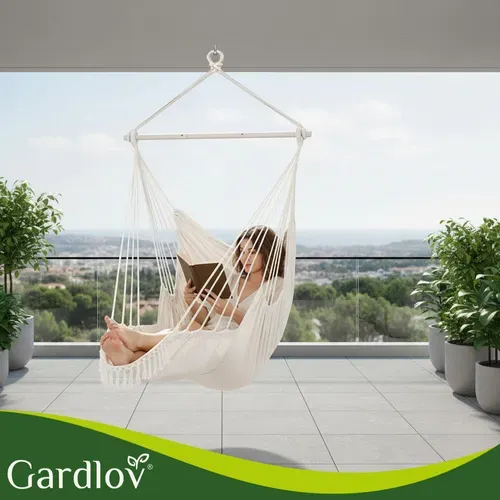Люлка – висящо кресло 210 см, бежово, Gardlov