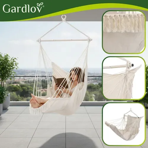 Люлка – висящо кресло 210 см, бежово, Gardlov
