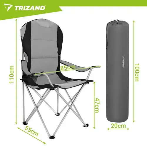 Рибарски стол в черно-сиво от Trizand