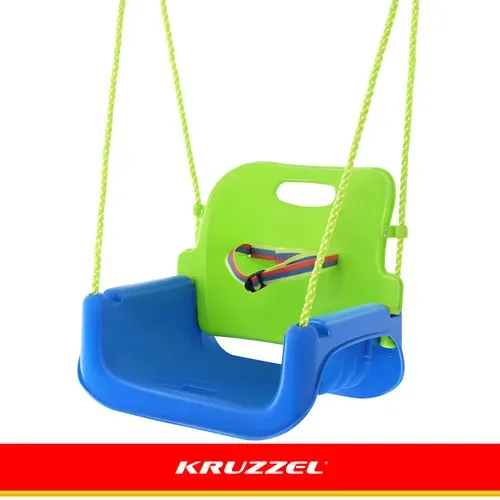 Детска люлка 3 в 1, зелено-синя, Kruzzel