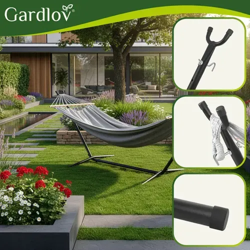 Градинско хамак 200x150 см Gardlov със стойка 27293